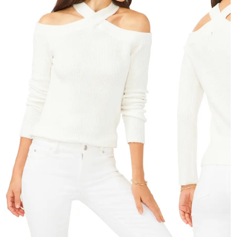 1.State Cross Neck Sweater NWT